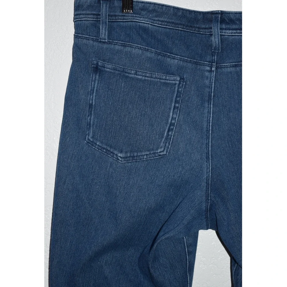 Coldwater Creek 14 Natural Fit Crop Jeans Stretch Blue Denim Capri Pant 5-Pocket